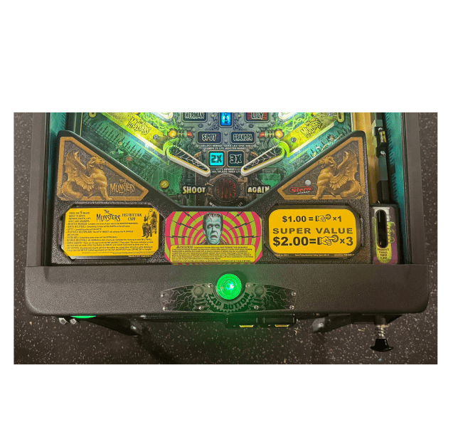 The Munsters family Lighted Pinball Apron/Arch 0124 - Image 3