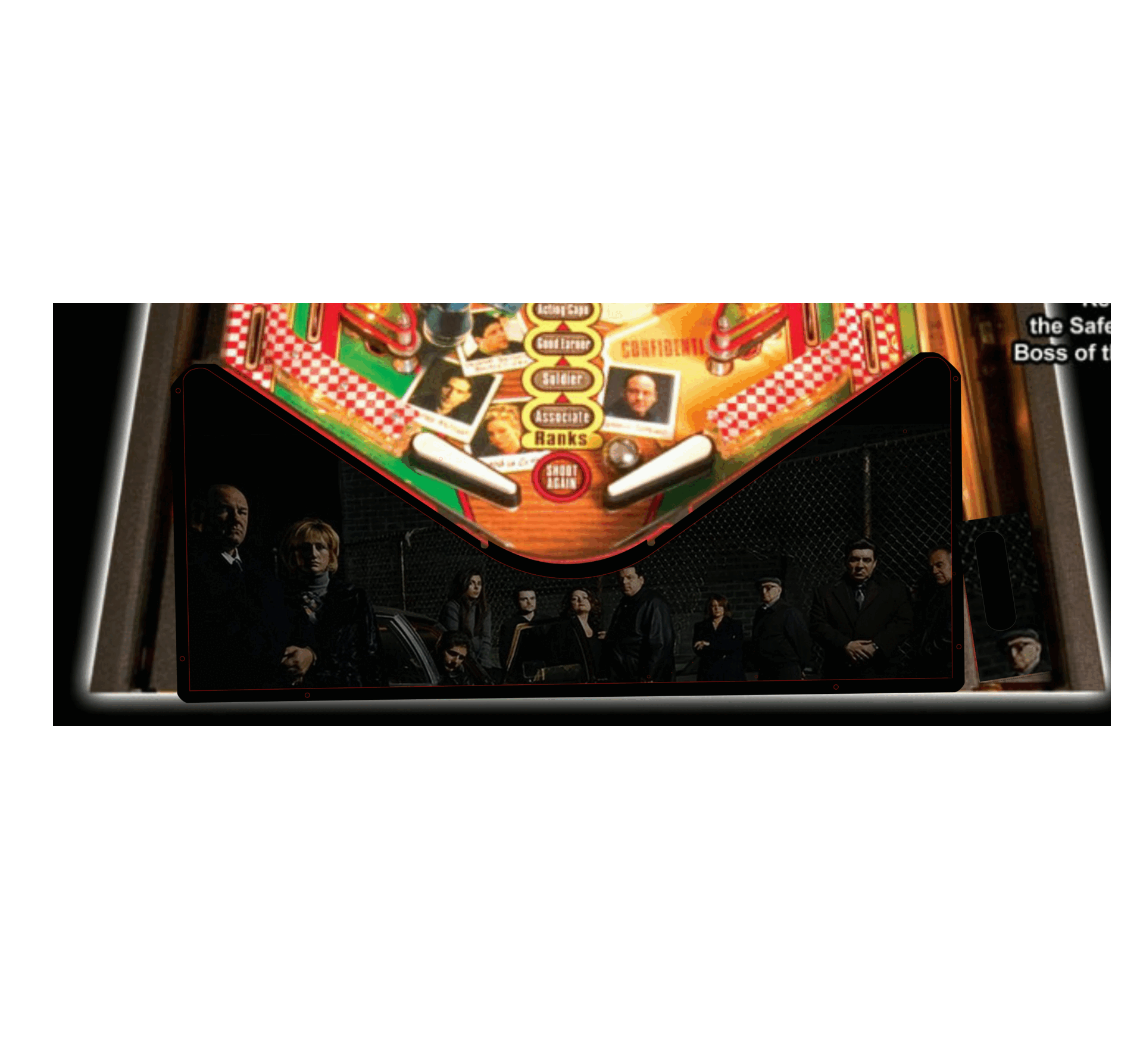 The Sopranos cover Lighted Pinball Apron/Arch 0135