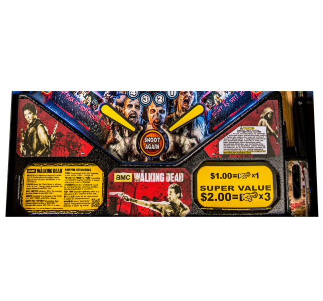 The Walking Dead zombis Lighted Pinball Apron/Arch (pro only) 0146 - Image 2