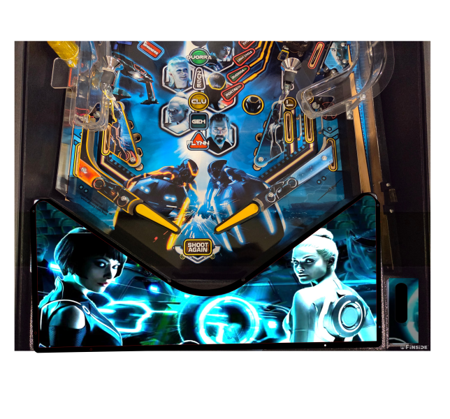Tron blue Lighted Pinball Apron/Arch 0148 - Image 4