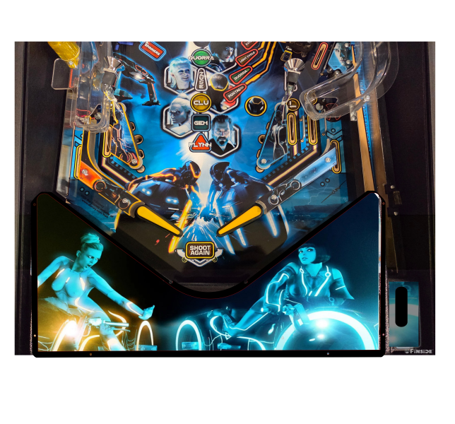 Tron light cycel Lighted Pinball Apron/Arch 0151 - Image 4