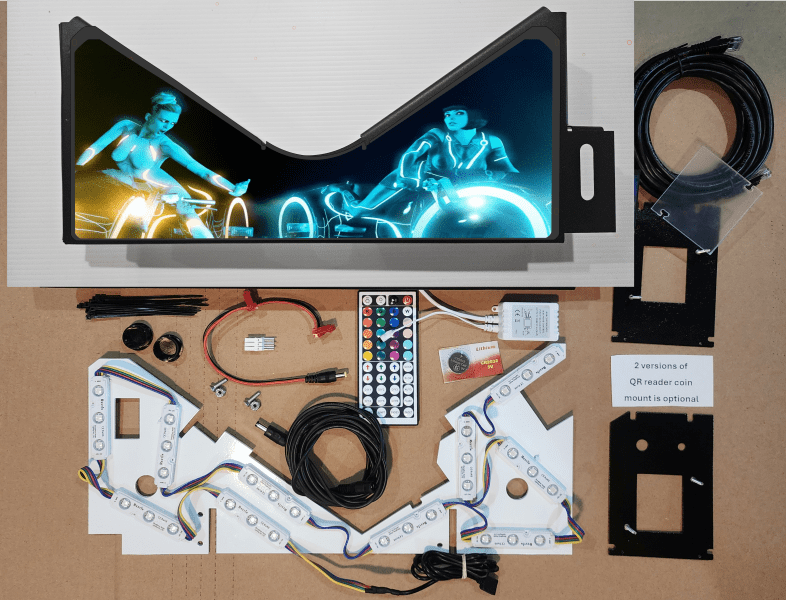 Tron light cycel Lighted Pinball Apron/Arch 0151 - Image 5