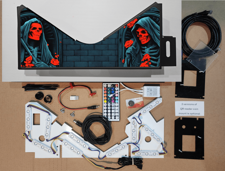 Metallica reaper Lighted Pinball Apron/Arch 0159 - Image 5